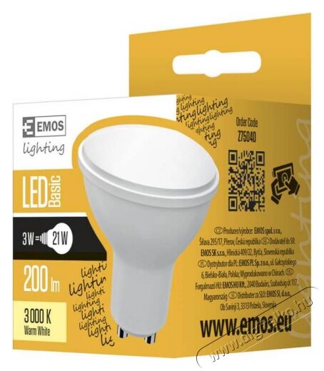 Emos Z75040 3W GU10 meleg fehér LED spot izzó Egyéb - Nem forgalmazzuk ! - 337079