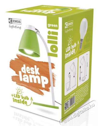 Emos Z7597W LOLLI zöld LED asztali lámpa Újdonságok - Új termékek - 337097