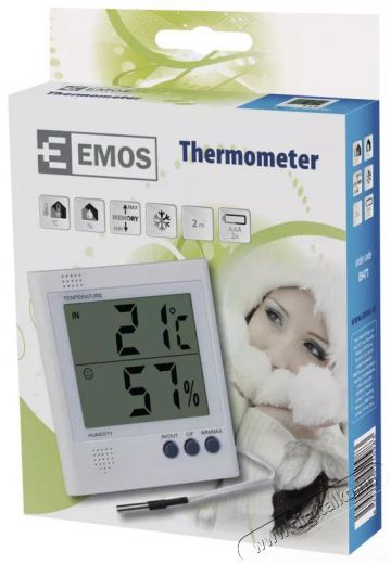 Emos E8471 digitális hőmérő, szondával Háztartás / Otthon / Kültér - Lakásfelszerelés - Hőmérő / barométer - 369292