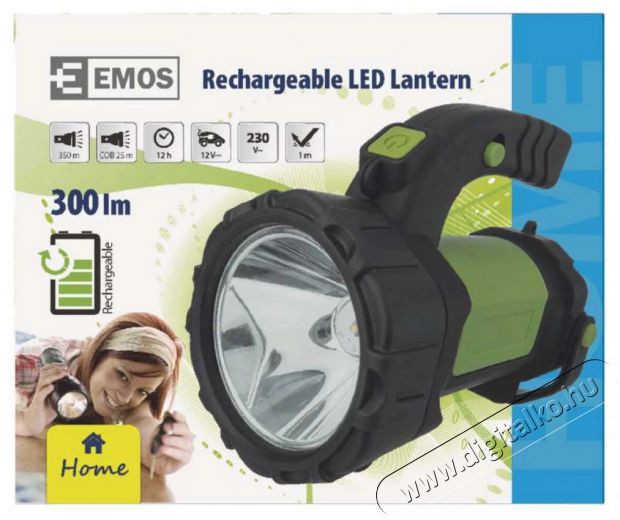 Emos P4526 tölthető LED lámpa 5W - 300 Lumen Háztartás / Otthon / Kültér - Világítás / elektromosság - Zseblámpa / elemlámpa - 369360