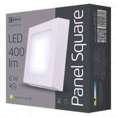 Emos ZM6121 meleg fehér LED négyzetes mennyezeti lámpa 6W IP20 Háztartás / Otthon / Kültér - Világítás / elektromosság - Fali / mennyezeti lámpa - 369429