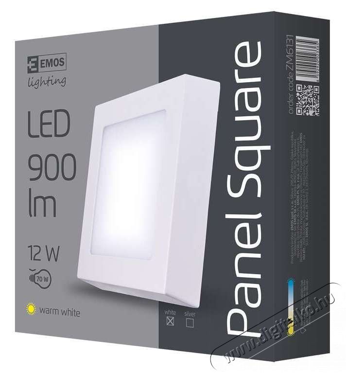 Emos ZM6131 meleg fehér LED négyzetes mennyezeti lámpa 12W IP20 Háztartás / Otthon / Kültér - Világítás / elektromosság - Fali / mennyezeti lámpa - 369430