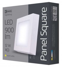 Emos ZM6131 meleg fehér LED négyzetes mennyezeti lámpa 12W IP20 Háztartás / Otthon / Kültér - Világítás / elektromosság - Fali / mennyezeti lámpa - 369430