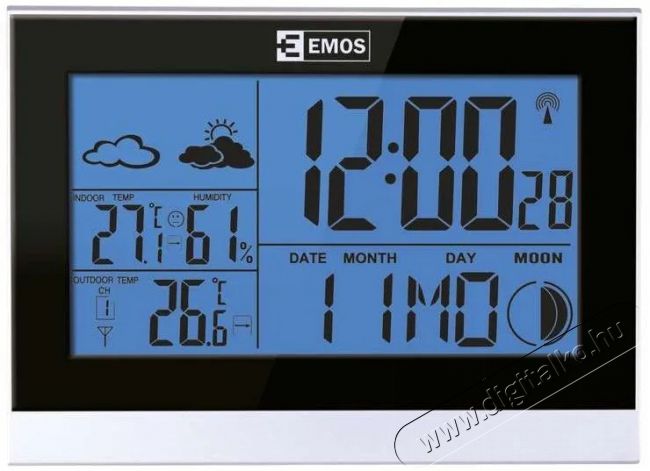 Emos E03070 vezeték nélküli időjárás állomás Háztartás / Otthon / Kültér - Lakásfelszerelés - Időjárás állomás - 380039