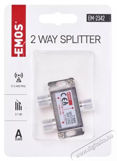 Emos J0102 EM2342 2 utas antenna elosztó Iroda és számítástechnika - Egyéb számítástechnikai termék - 380053