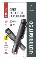 Emos EMOS Ultrabright 50 LED fém zseblámpa (P3150) Háztartás / Otthon / Kültér - Világítás / elektromosság - Zseblámpa / elemlámpa - 382782