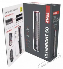 Emos EMOS Ultrabright 50 LED fém zseblámpa (P3150) Háztartás / Otthon / Kültér - Világítás / elektromosság - Zseblámpa / elemlámpa - 382782