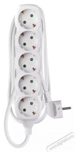Emos P0521R 5 aljzat 1,5méter 1,5mm2 kapcsoló nélküli fehér hosszabbító Háztartás / Otthon / Kültér - Világítás / elektromosság - Hálózati elosztó / hosszabbító / adapter - 387335