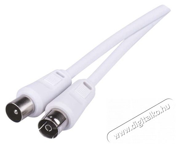 Emos SB3001 1,25 méter fehér antenna kábel Tv kiegészítők - Kábel / csatlakozó - Koax antenna kábel - 387487