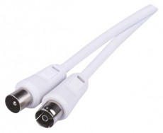 Emos SB3001 1,25 méter fehér antenna kábel Tv kiegészítők - Kábel / csatlakozó - Koax antenna kábel - 387487