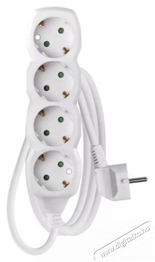 Emos P0421R 4 aljzat 1,5méter 1,5mm2 kapcsoló nélküli fehér hosszabbító Háztartás / Otthon / Kültér - Világítás / elektromosság - Hálózati elosztó / hosszabbító / adapter - 398880