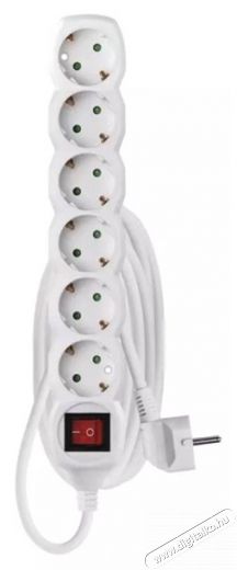 Emos P1623R 6 aljzat 3méter 1,5mm2 kapcsolós hosszabbító Háztartás / Otthon / Kültér - Világítás / elektromosság - Hálózati elosztó / hosszabbító / adapter - 398878