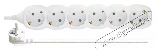 Emos P0622 6 aljzat 2méter 3x1mm2 hosszabbító Háztartás / Otthon / Kültér - Világítás / elektromosság - Hálózati elosztó / hosszabbító / adapter - 387630