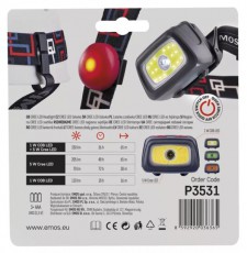 Emos P3531 CREE+COB LED 330lm 3×AAA fejlámpa Háztartás / Otthon / Kültér - Világítás / elektromosság - Fejlámpa - 405144