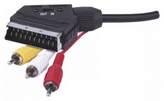 Emos SB2101 1,5m Scart - 3xRCA high speed kábel Tv kiegészítők - Kábel / csatlakozó - Scart-Scart kábel - 413392