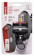 Emos P3922 22lm 2db-os fehér/piros LED kerékpárlámpa szett Háztartás / Otthon / Kültér - Játék / Sport - Kiegészítő - 419777