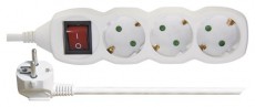Emos P1323R 3 aljzat 3méter 1,5mm2 kapcsolós fehér hosszabbító Háztartás / Otthon / Kültér - Világítás / elektromosság - Hálózati elosztó / hosszabbító / adapter - 434127