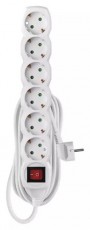 Emos P1625R 6 aljzat 5méter 1,5mm2 kapcsolós hosszabbító Háztartás / Otthon / Kültér - Világítás / elektromosság - Hálózati elosztó / hosszabbító / adapter - 436200