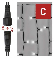 Emos D1EC01 1x2m 100LED IP44 hideg CNT - fényfüzér függöny Háztartás / Otthon / Kültér - Világítás / elektromosság - Led szalag / fényfüzér - 456123