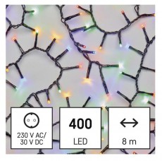 Emos D4BM02 8m/400LED/kül-beltéri/időzítős/többszínű/süni karácsonyi LED fényfüzér Háztartás / Otthon / Kültér - Világítás / elektromosság - Led szalag / fényfüzér - 456251