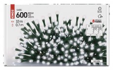 Emos D4CC03 10m/600LED/kül-beltéri/hideg fehér jégcsap karácsonyi LED fényfüggöny Háztartás / Otthon / Kültér - Világítás / elektromosság - Led szalag / fényfüzér - 456636