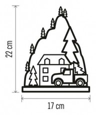 Emos DCWW17 karácsonyi tájkép beltéri/meleg fehér/időzítős fa karácsonyi LED dekoráció Háztartás / Otthon / Kültér - Világítás / elektromosság - Hangulat teremtő világítás - 456511