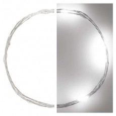 Emos D3AC06 LED 0,9m/10LED/beltéri/2xAA/időzítős/hideg fehér nano karácsonyi LED fényfüzér Háztartás / Otthon / Kültér - Világítás / elektromosság - Led szalag / fényfüzér - 457215