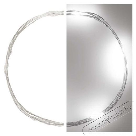 Emos D3AC06 LED 0,9m/10LED/beltéri/2xAA/időzítős/hideg fehér nano karácsonyi LED fényfüzér Háztartás / Otthon / Kültér - Világítás / elektromosság - Led szalag / fényfüzér - 457215