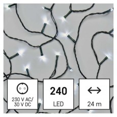 Emos D4AC10 24m/240LED/kül-beltéri/hideg fehér karácsonyi LED fényfüzér Háztartás / Otthon / Kültér - Világítás / elektromosság - Led szalag / fényfüzér - 457027