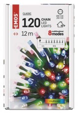 Emos D4AM08 12m/120LED/kül-beltéri/többszínű karácsonyi LED fényfüzér Háztartás / Otthon / Kültér - Világítás / elektromosság - Hangulat teremtő világítás - 456774