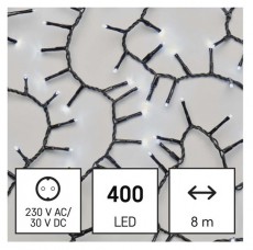 Emos D4BC02 8m/400LED/kül-beltéri/időzítős/hideg fehér/süni karácsonyi LED fényfüzér Háztartás / Otthon / Kültér - Világítás / elektromosság - Hangulat teremtő világítás - 456778