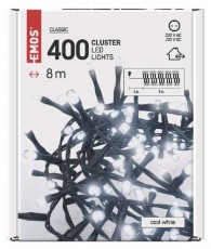 Emos D4BC02 8m/400LED/kül-beltéri/időzítős/hideg fehér/süni karácsonyi LED fényfüzér Háztartás / Otthon / Kültér - Világítás / elektromosság - Hangulat teremtő világítás - 456778
