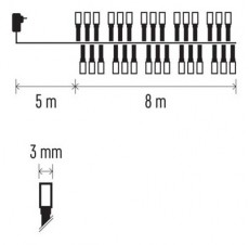 Emos D4BC02 8m/400LED/kül-beltéri/időzítős/hideg fehér/süni karácsonyi LED fényfüzér Háztartás / Otthon / Kültér - Világítás / elektromosság - Hangulat teremtő világítás - 456778