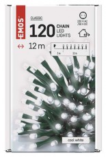 Emos D4AC03 12m/120LED/kül-beltéri/időzítős/hideg fehér karácsonyi LED fényfüzér Háztartás / Otthon / Kültér - Világítás / elektromosság - Led szalag / fényfüzér - 462012