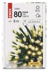 Emos D4AW02 8m/80LED/kül-beltéri/időzítős/meleg fehér karácsonyi LED fényfüzér Háztartás / Otthon / Kültér - Világítás / elektromosság - Led szalag / fényfüzér - 461978