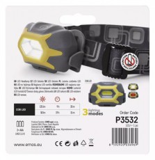 Emos P3532 COB LED FEJLÁMPA 3W 125LM Háztartás / Otthon / Kültér - Világítás / elektromosság - Fejlámpa - 466794