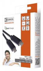 Emos SM7022BL TÖLTŐ- ÉS ADATKÁBEL USB-C 3.1 / USB-C 3.1, 1 M, FEKETE Mobil / Kommunikáció / Smart - Mobiltelefon kiegészítő / tok - Hálózati-, autós töltő - 465546