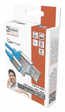 Emos SM7025B USB kábel Mobil / Kommunikáció / Smart - Mobiltelefon kiegészítő / tok - Hálózati-, autós töltő - 466062