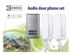 Emos H1086 kétlakásos audio kaputelefon Háztartás / Otthon / Kültér - Lakásfelszerelés - Csengő - 469058