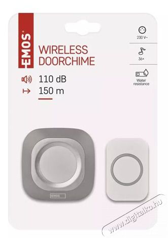 Emos P5733S vezet&eacute;k n&eacute;lk&uuml;li csengő H&aacute;ztart&aacute;s / Otthon / K&uuml;lt&eacute;r - Lak&aacute;sfelszerel&eacute;s - Csengő - 469061