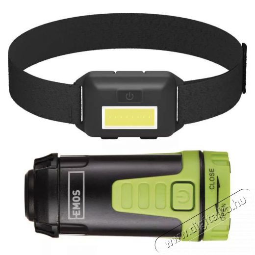 Emos P4007 COB LED fejlámpa készlet + mini kempinglámpa Háztartás / Otthon / Kültér - Világítás / elektromosság - Fejlámpa - 458329