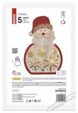 Emos DCWW24 fa Télapó 30 cm 2x AAA beltéri meleg fehér időzítő fa Télapó LED dekoráció Háztartás / Otthon / Kültér - Világítás / elektromosság - Hangulat teremtő világítás - 457073