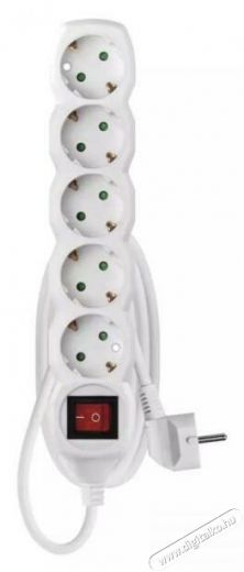 Emos P1521R 5 aljzat 1,5méter 1,5mm2 kapcsolós fehér hosszabbító Háztartás / Otthon / Kültér - Világítás / elektromosság - Hálózati elosztó / hosszabbító / adapter - 446065