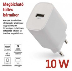 Emos BASIC 10 W max. univerzális USB töltő Akkuk és töltők - Li-ion akkumulátor és töltő (gyári) - Töltő / hálózati adapter - 506844