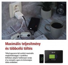 Emos GaN PD 20 W max. univerzális USB töltő Akkuk és töltők - Li-ion akkumulátor és töltő (gyári) - Töltő / hálózati adapter - 506847