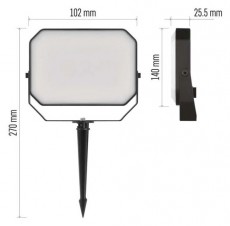 Emos GoSmart 1 darabos, 4 W, RGBIC dimmelhető, WiFi kültéri LED reflektor, bővítő készlet Fotó-Videó kiegészítők - Fényterelő - Reflektor - 507233