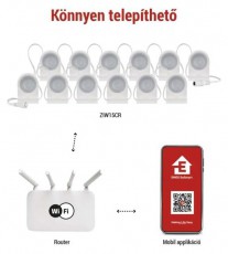 Emos GoSmart 255 cm-es lánc, 12 rész, 7 W, RGBIC+CCT, dimmelhető, WiFi LED reflektor Fotó-Videó kiegészítők - Fényterelő - Reflektor - 507234