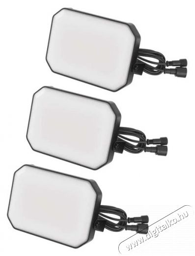 Emos GoSmart 3 darabos, 14 W, RGBIC dimmelhető, WiFi kültéri LED reflektor, kezdő készlet Fotó-Videó kiegészítők - Fényterelő - Reflektor - 507232