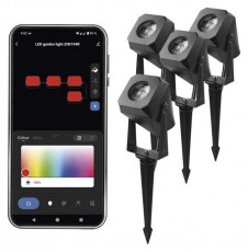 Emos GoSmart 4 darabos, 7 W, RGBIC dimmelhető, WiFi kültéri LED spotlámpa, kezdő készlet Fotó-Videó kiegészítők - Lámpa - LED lámpa - 507231