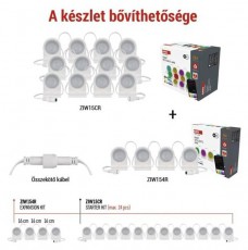 Emos GoSmart 85 cm-es lánc, 4 rész, 7 W, RGBIC+CCT, dimmelhető, WiFi LED reflektor Fotó-Videó kiegészítők - Fényterelő - Reflektor - 507235